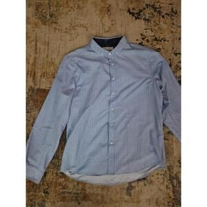 Quality Classics International Report Blue Long Sleeve Button Down Shirt Mens XL